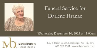 Funeral Service of Darlene Hranac