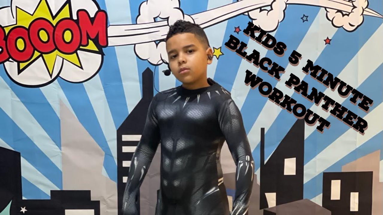 Kids 5 Minute Black Panther Workout