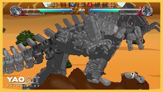 Mechagodzilla vs Kong with Healthbars | YaoKit Animations