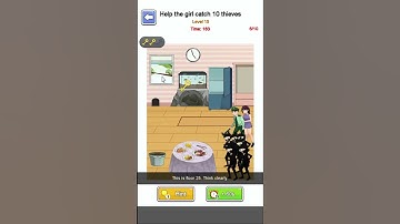 Tricky Puzzle Brain Annoy Level 15 Arrest the thief Help the girl catch 10 thieves