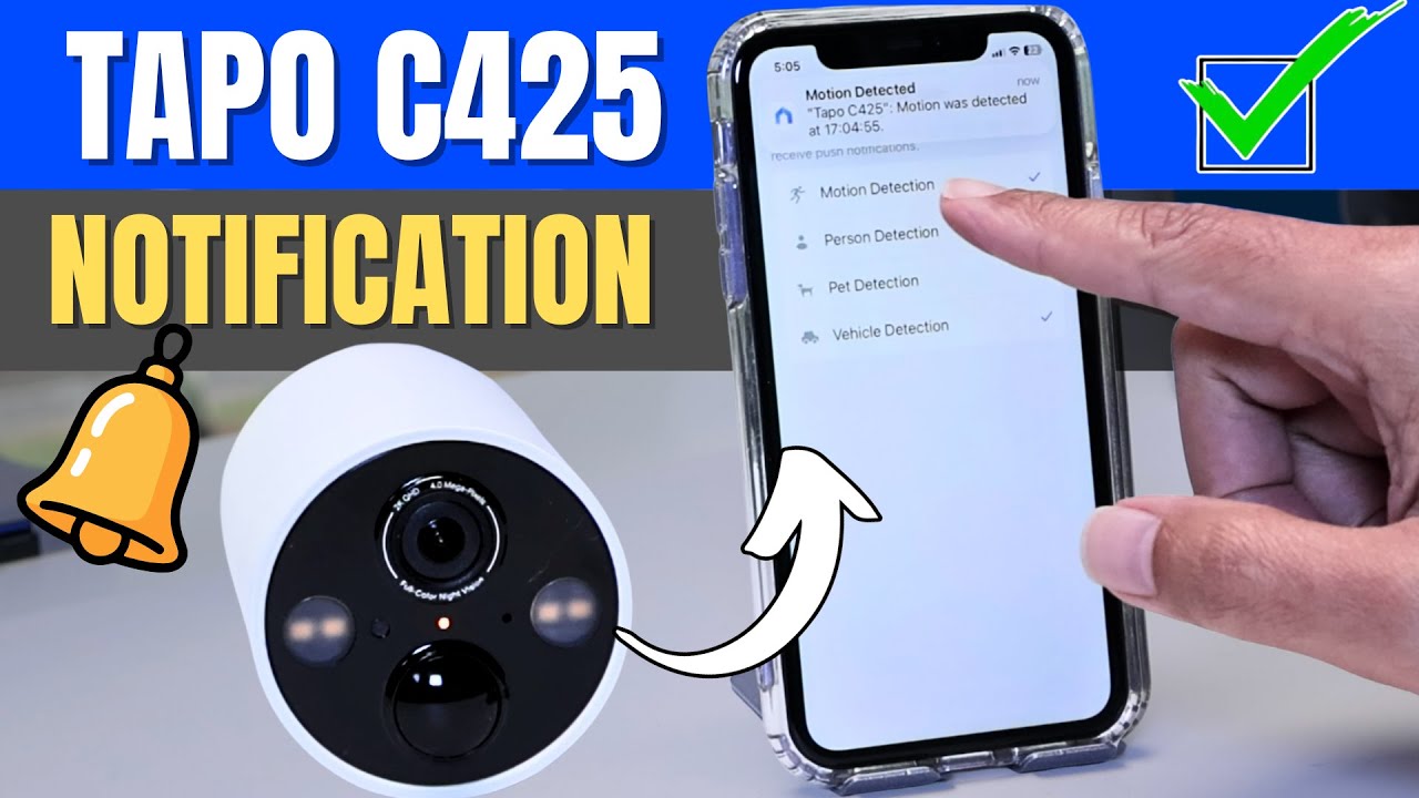 Tapo C425 Enable Notification - YouTube