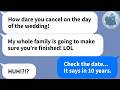 【Apple】My step sister is mad when I don't show up at her wedding, but the date of the invitation