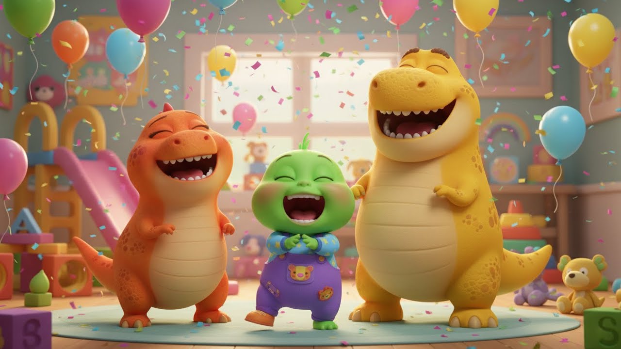Dinosaur Dance Party Song 🦖🎶 | kids song | Baby Song, Learn Colors and Fun for Toddlers 🌈🦕