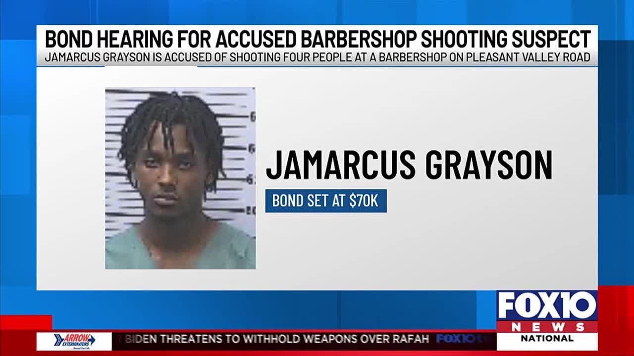 Bond set at $70,000 for suspect in barbershop shooting - YouTube