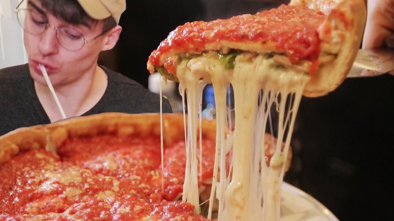 REAL CHICAGO DEEP DISH PIZZA = Pizza of Heaven!? YouTube