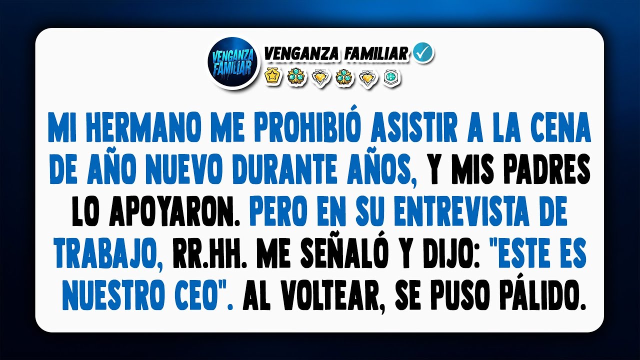 Mi hermano me vetó en la cena de Año Nuevo. Ahora soy el CEO en su entrevista de trabajo.