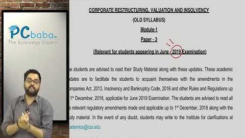 CS Prof. Corporate Restructuring Part 1 | By CS Praveen Choudhary