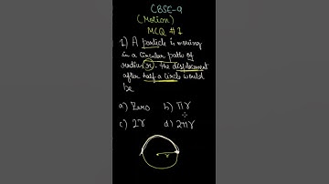 WHAT IS DISPLACEMENT OF CIRCULAR PATH ??  | EXEMPLAR MCQ #1 CBSE 9  (2023-2024)