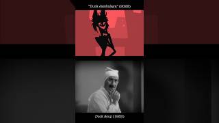 Alastor fan animation next to original Marx Brothers footage