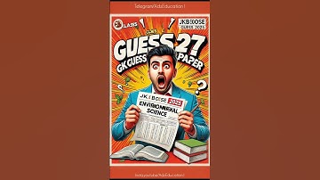 "Class 11 EVS Guess Paper 2025 | Important Questions | JKBOSE | AdzEducation1"