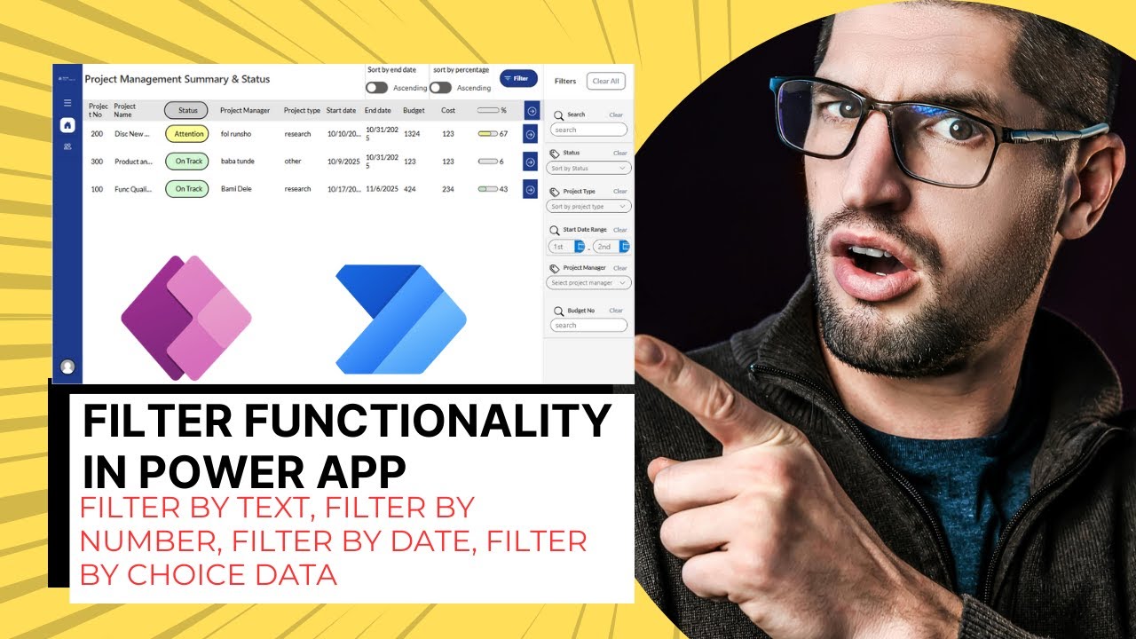 Power Apps Responsive Filter UI | Search & Filter Gallery by Text ...