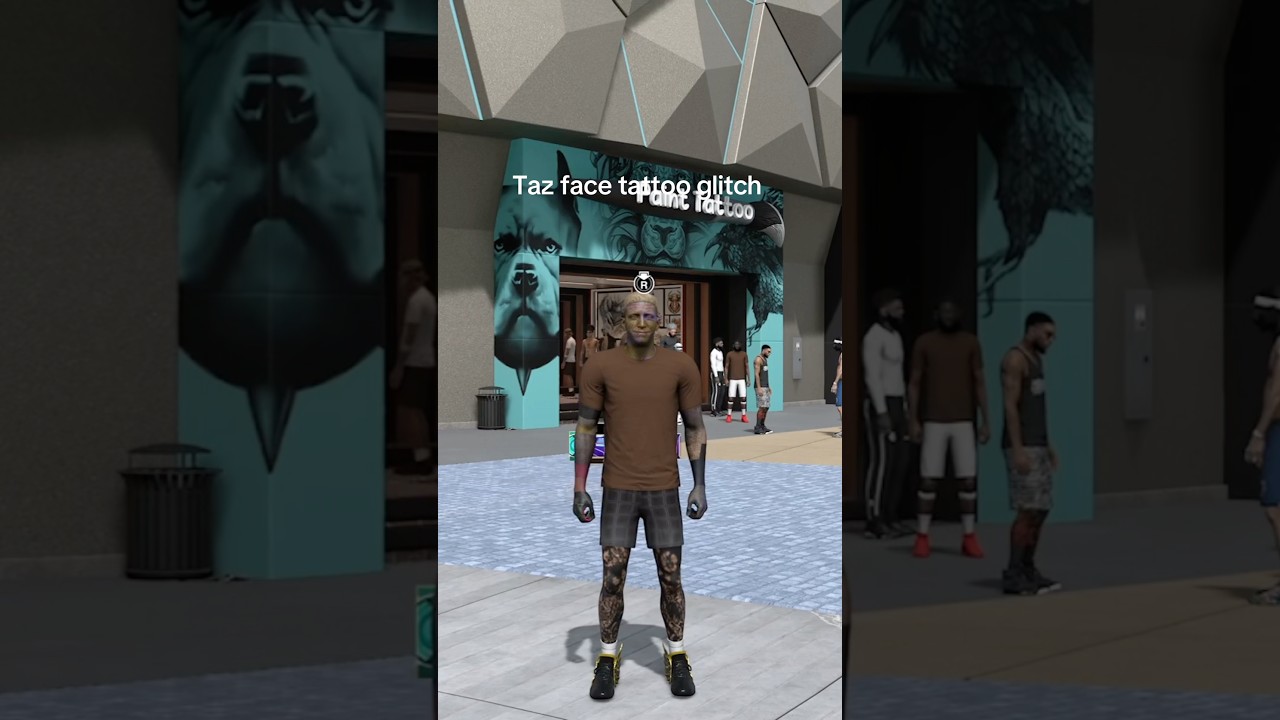 Taz face tattoo glitch NBA2K26 quick and easy 