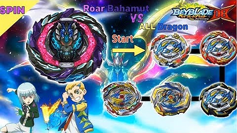【로어 바하무트 VS 올 드래곤】 베이블레이드 버스트 다이너마이트 ベイブレードバーストDB Roar Bahamut VS ALL Dragon Beyblade burst DB