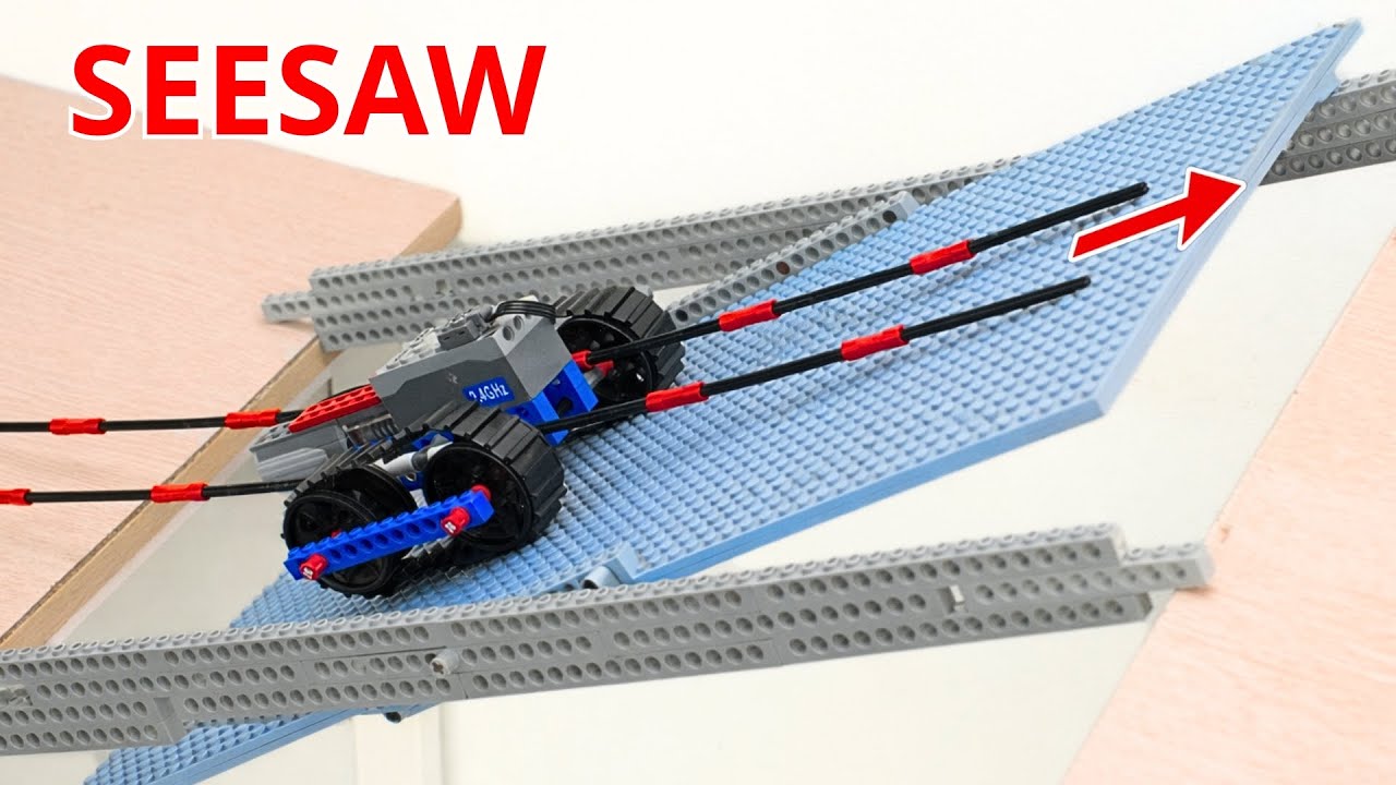 Испытание с мостом из LEGO: Смогут ли машинки из LEGO пересечь шаткий мост-качели? | LEGO Smart