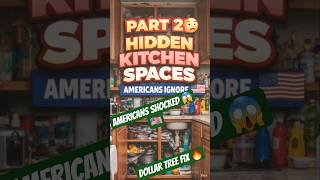 Hidden Kitchen Storage Americans Ignore 😳 PART 2 🇺🇸 #dollartreefinds #kitchen