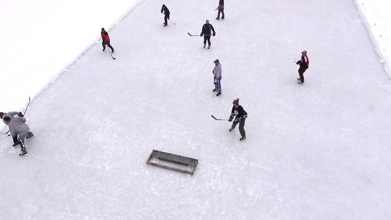 Pond Hockey With The Cinestar 6 Hexakopter Rp By Splashtablet Com The Cool Ipad For Showering With Your Tablet Pond Aerial Video Hockey