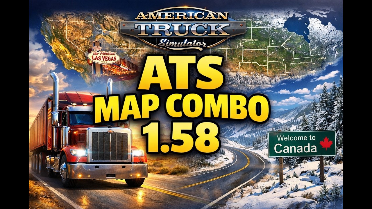 ATS Map Combo 1.58 mit 39 Mods - YouTube