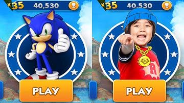 Sonic Dash vs Tag with Ryan - All Characters Unlocked All Bosses