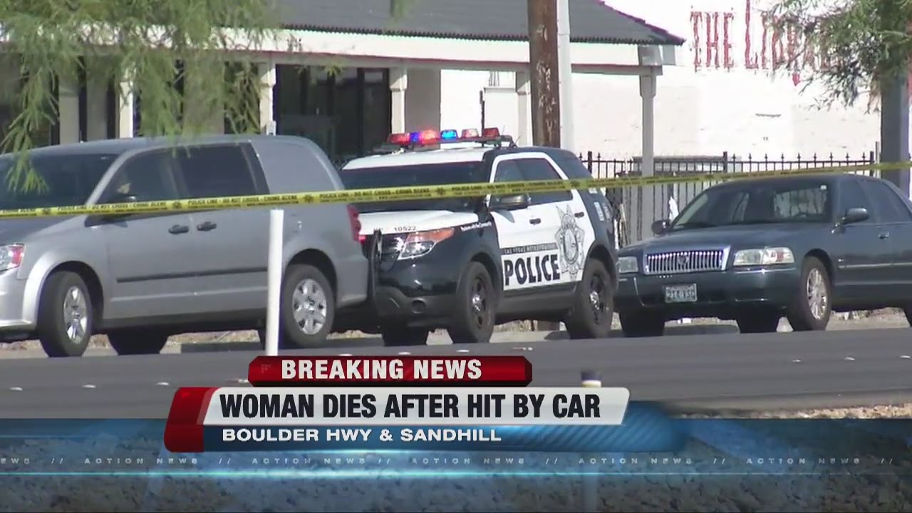 Pedestrian dead after crash near Boulder Highway and Sandhill - YouTube