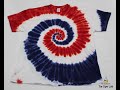 Tie Dye Designs:  How To Make A Red, White, and Blue Spiral Tie Dye Shirt [Patriotic Tie Dye]