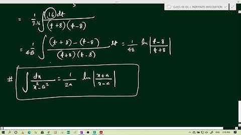 INDEFINITE INTEGRATION: LEC-5
