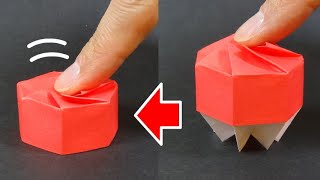 動く折り紙 押したらヤバそうなボタン４ Action Origami Dangerous Button 4 Youtube