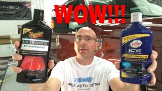 TURTLE WAX Ice Speed Compound Versus MEGUIAR'S Ultimate Compound!!!