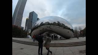 The cloud gate in Chicago time lapse