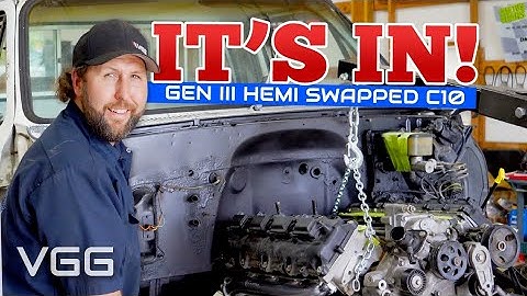 Gen III Hemi Swapped C10 Truck Build "HemiHalf" - Part 3 Hemi IS IN!