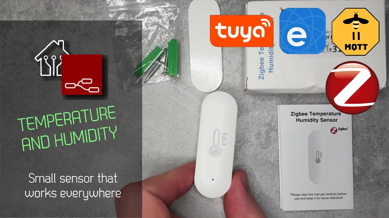 AUBESS Tuya Mini Zigbee Temperature &Humidity Sensor Work with