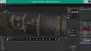 Kukri texturing and lighting (Part-4) in Substance Painter & Marmoset Toolbag