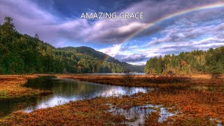 Video thumbnail of "Amazing Grace I Piano Instrumental Hymn with Lyrics I Key of C"