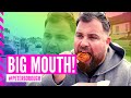 BIG MAN TRIES BIG MOUTH!