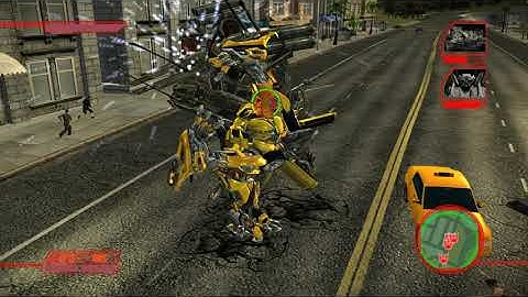 Transformers The Game - Bumblebee New Car vs Brutal Weapon Drones Scorponok and Brawl