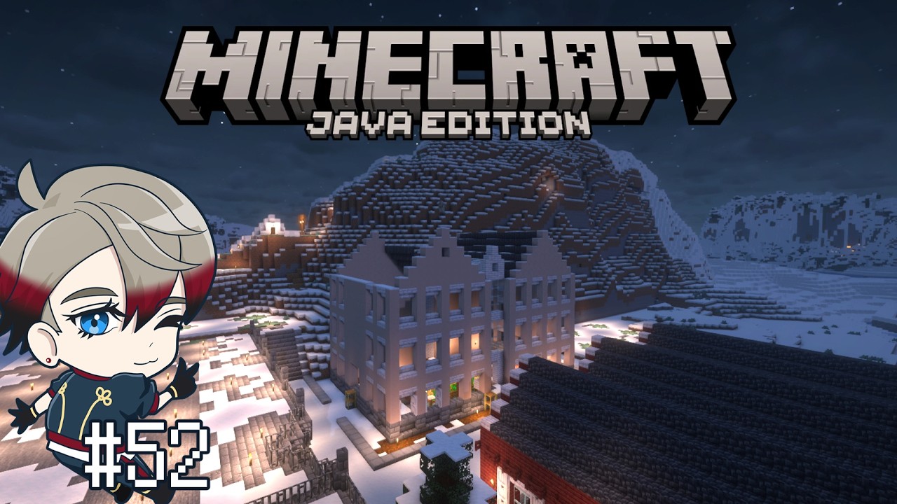 【 マイクラ 】Part 52 | 雪原バイオームの街づくり❄️ | 目指せ完成！おしゃれな建物を作る！