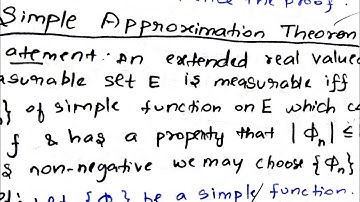 Converse part of Simple Approximation Theorem.