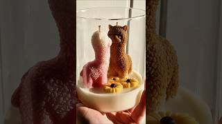 🥹🦙 Cutest Llama Candle Ever ✨#candlemaking #asmr #candleasmr #llama #shorts