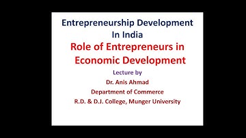 M.Com Sem-3 EDII Role of Entrepreneurs In Economic Development