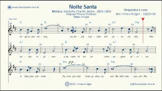 Natal - NOITE SANTA - ( Notas musicais, letra, acordes, karaoke ) 