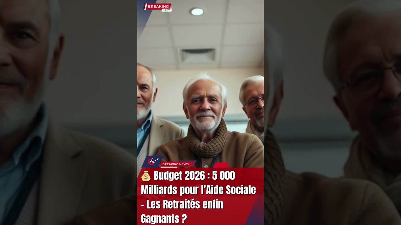 💰 Budget 2026 : 5 000 Milliards pour l’Aide Sociale – Les Retraités enfin Gagnants ?