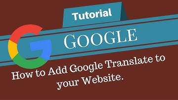 How to Add Google Translate to your Website. G#01