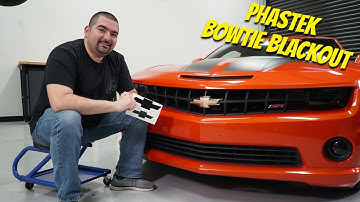 2010-2013 Camaro Vinyl Bowtie Blackout Kit - Phastek Installation