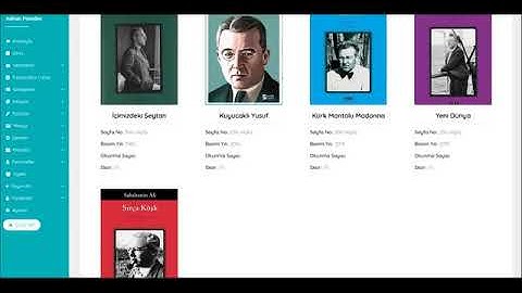 Sizden Gelenler 9 Ömer Faruk Coşkun Mvc5 ile 3 Panelli Kütüphane Yönetim Sistemi