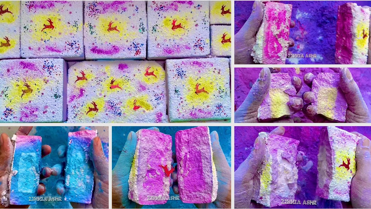 Color Surprise of Powdery Gym Chalk Reforms 💐 Edit 💐 ASMR - YouTube