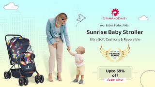 StarAndDaisy Sunrise Baby Stroller and Pram with Extended Mosquito Net and Ultra Soft Cushions screenshot 4