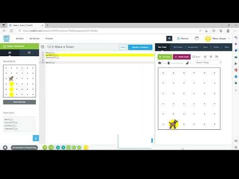 6-CodeHS 1.2.3: Make a Tower
