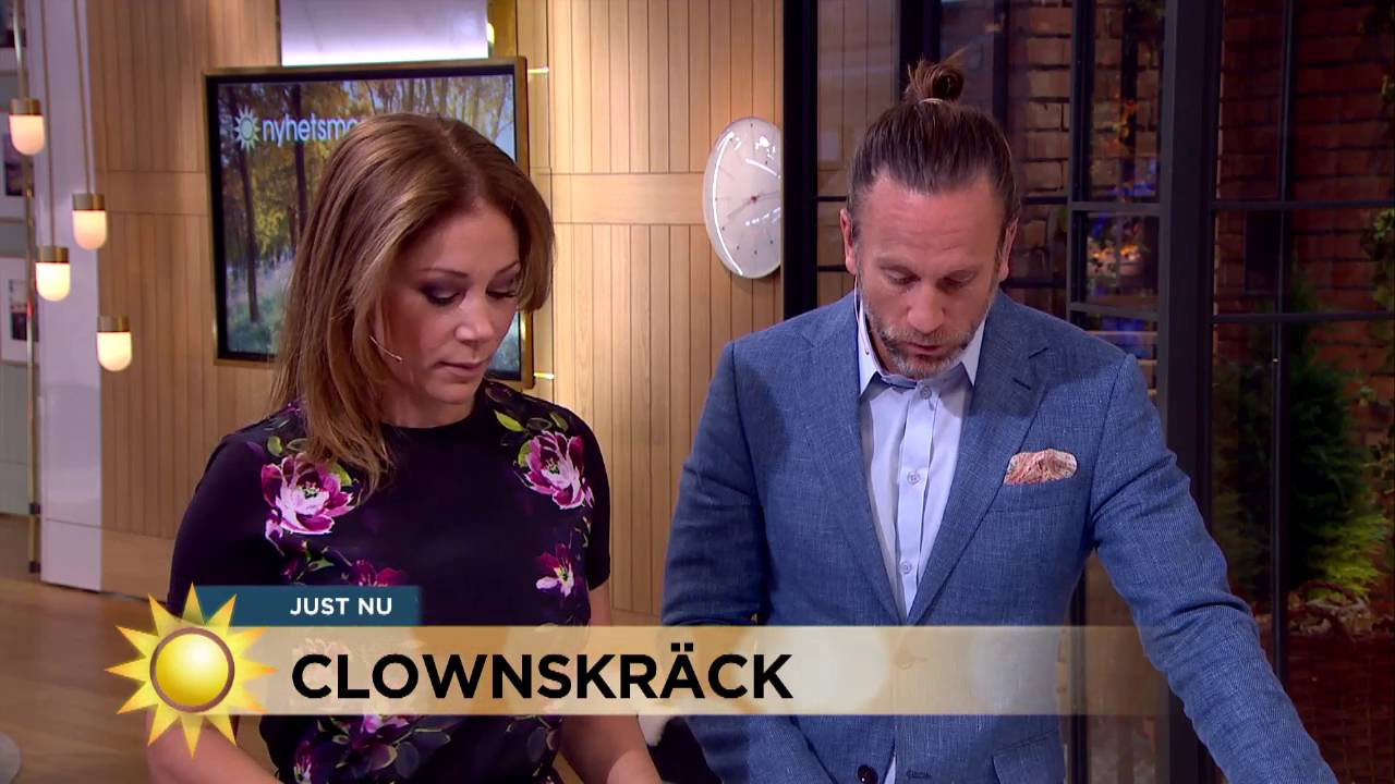 Clown-epidemi skapar panik - Nyhetsmorgon (TV4)