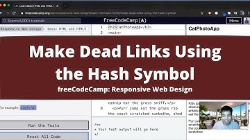 Make Dead Links Using the Hash Symbol (Basic HTML and HTML5) freeCodeCamp Tutorial