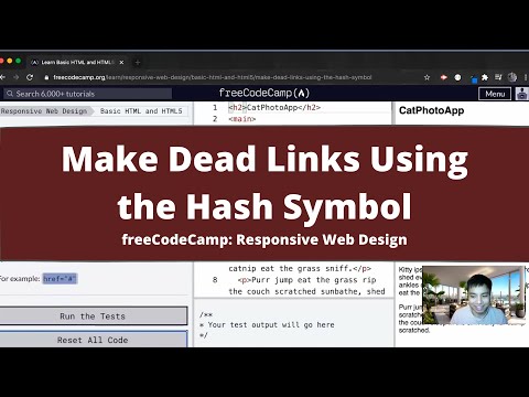 Make Dead Links Using the Hash Symbol (Basic HTML and HTML5) freeCodeCamp Tutorial