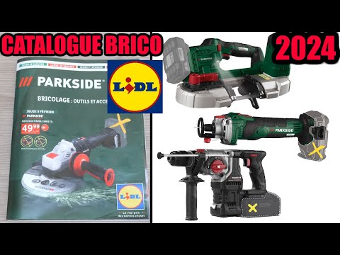 catalogue lidl bricolage 2024 perforateur burineur Parkside performance support scie à onglet @BricovideoOvh